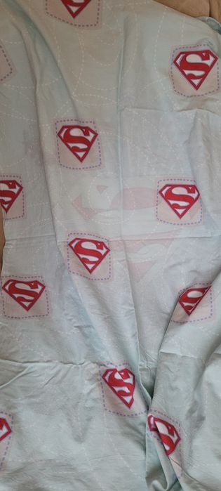 Poszewka na kołderkę niemowlęcą 130x90 zapinana zamek Superman Samolot