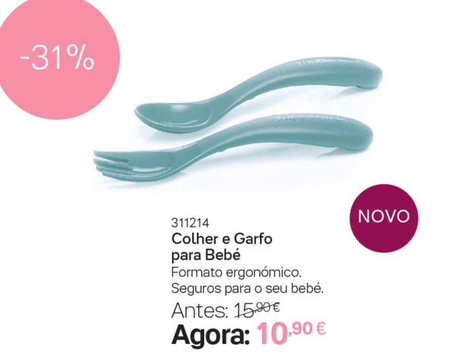 Talheres para Bebé Tupperware