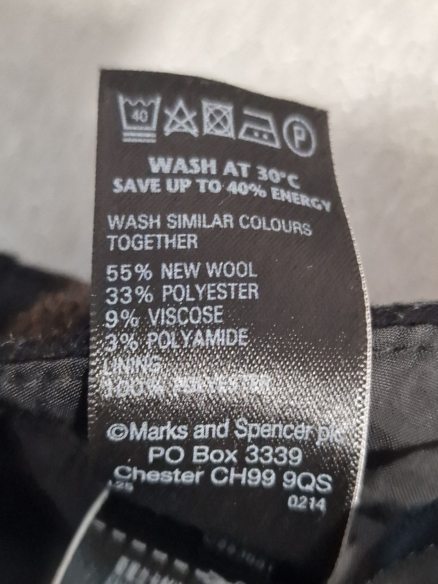 M&S spódniczka plisy w kratkę damska jesień zima 40 L styl retro