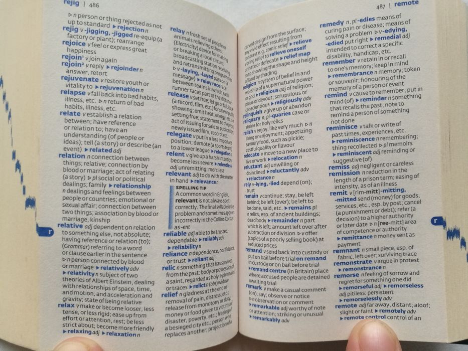Карманный словарь Collins English Dictionary, цветной принт