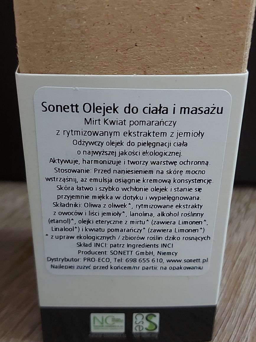 Olejek do ciała I masażu SONETT