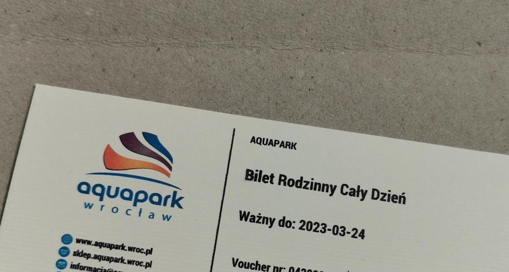 Bilet Rodzinny Cały Dzień Aquapark Wrocław Borowska do 24.03.2023