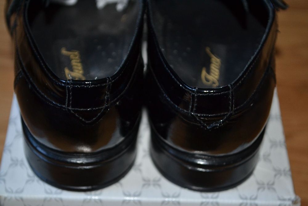 Лаковые кожаные туфли origin "Tunel" с лазерной обработкой элит- класс