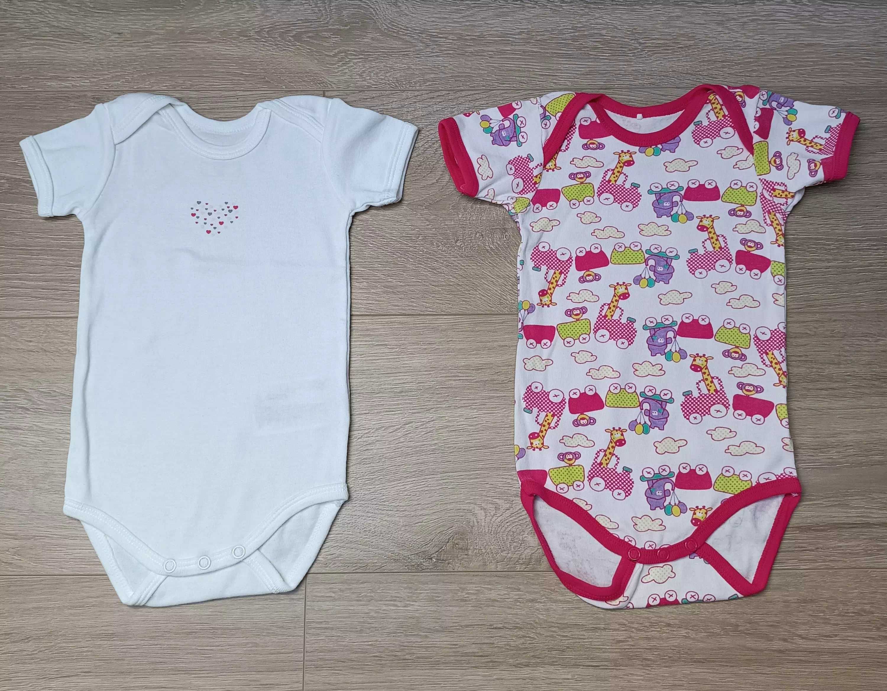 Body krótki rękaw x2 serduszka pociągi 'Name It' 74