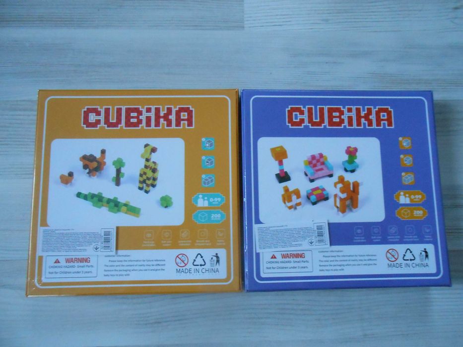 Дерев'яні конструктори Cubika World Африка та будинок кішки.