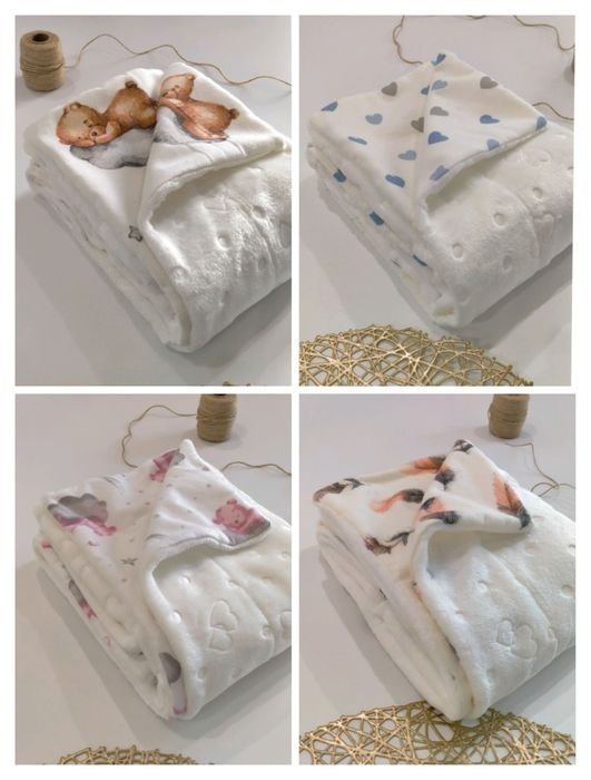 Пледи плюшеві для новонароджених в асортименті, розміри, є знижка!