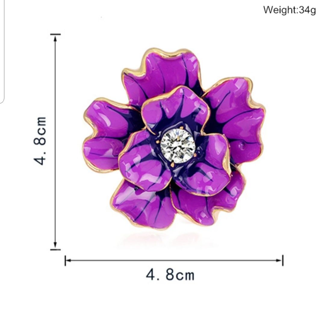 Квітка яскрава брошка емаль чудова нова якісна