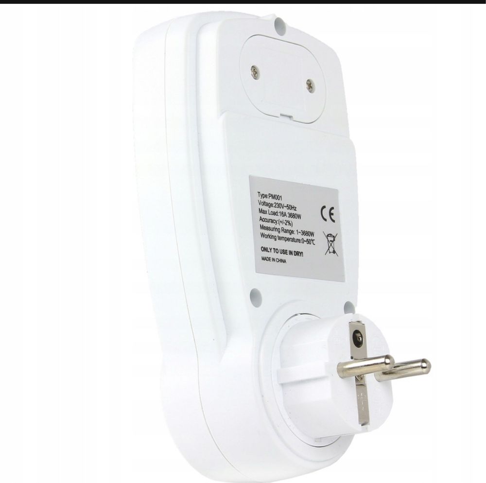 WATOMIERZ Miernik Energii Licznik Zegar LCD Pomiar Prądu