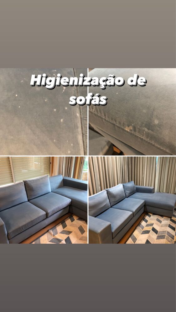 Limpeza de estofados, sofás, carpetes, colchões