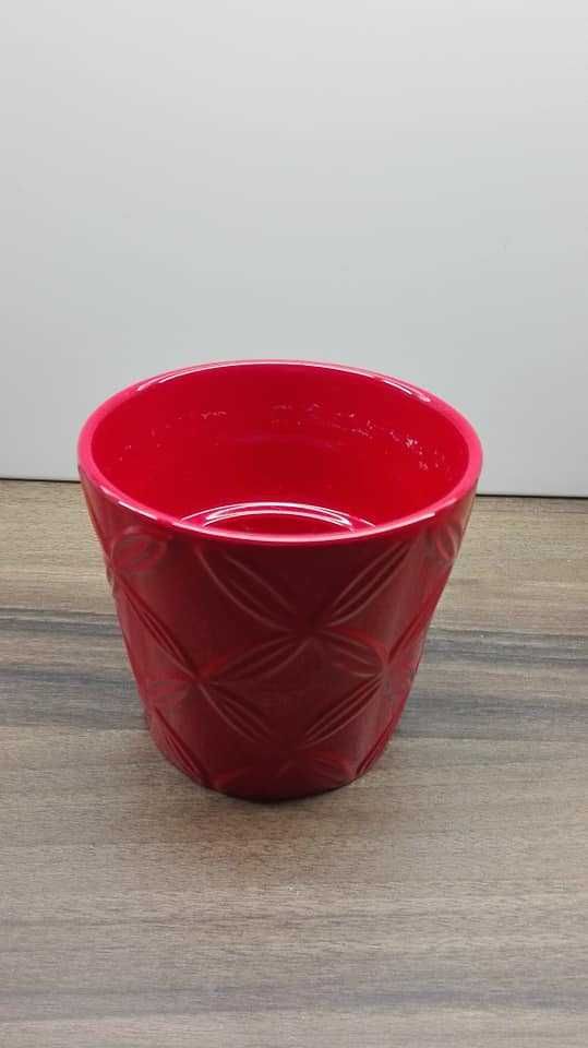 Nowa nieużywana czerwona doniczka IKEA
