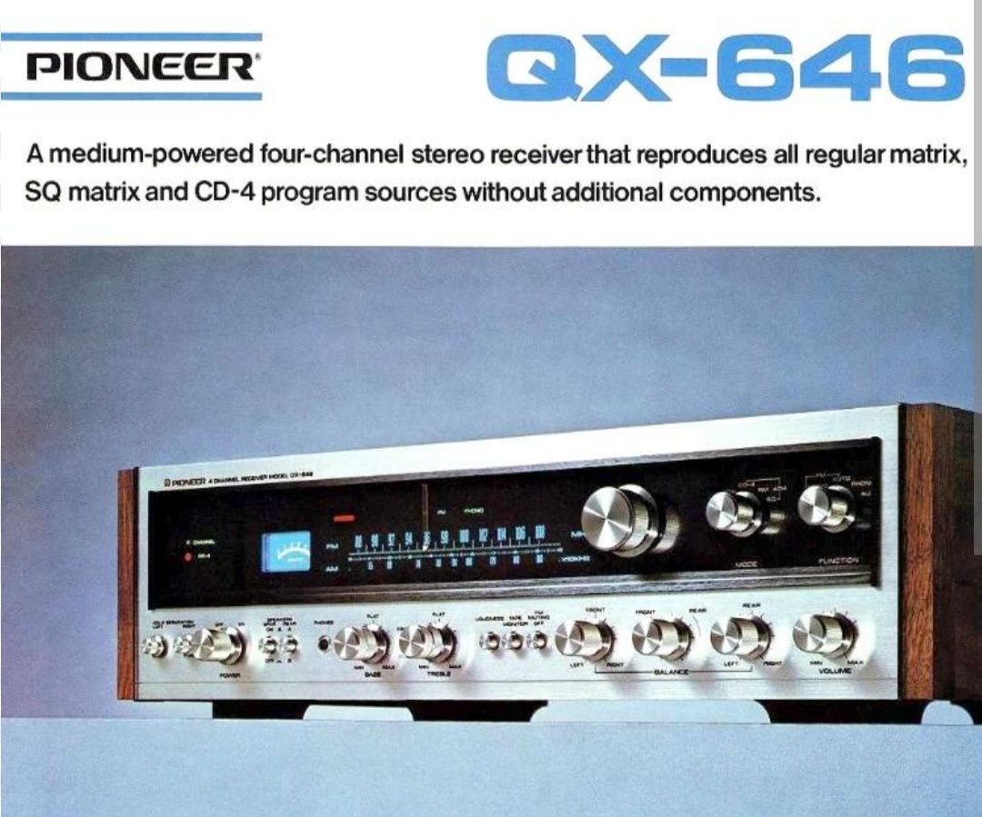 Pioneer qx 646 amplituner stereo quad