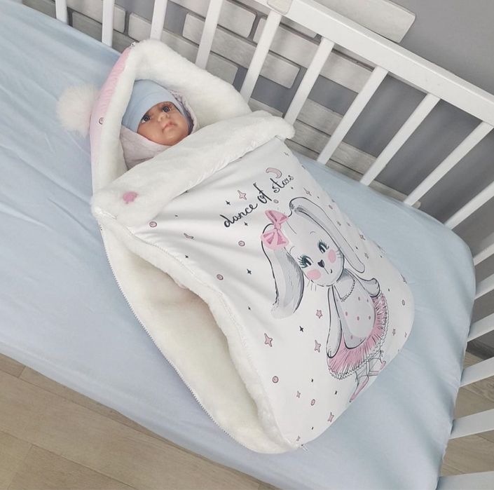 Зимовий конверт-спальник з непромокаючої преміум-плащівки та хутра