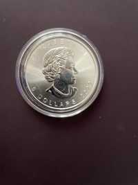 Серебрянная монета , «кленовый лист»