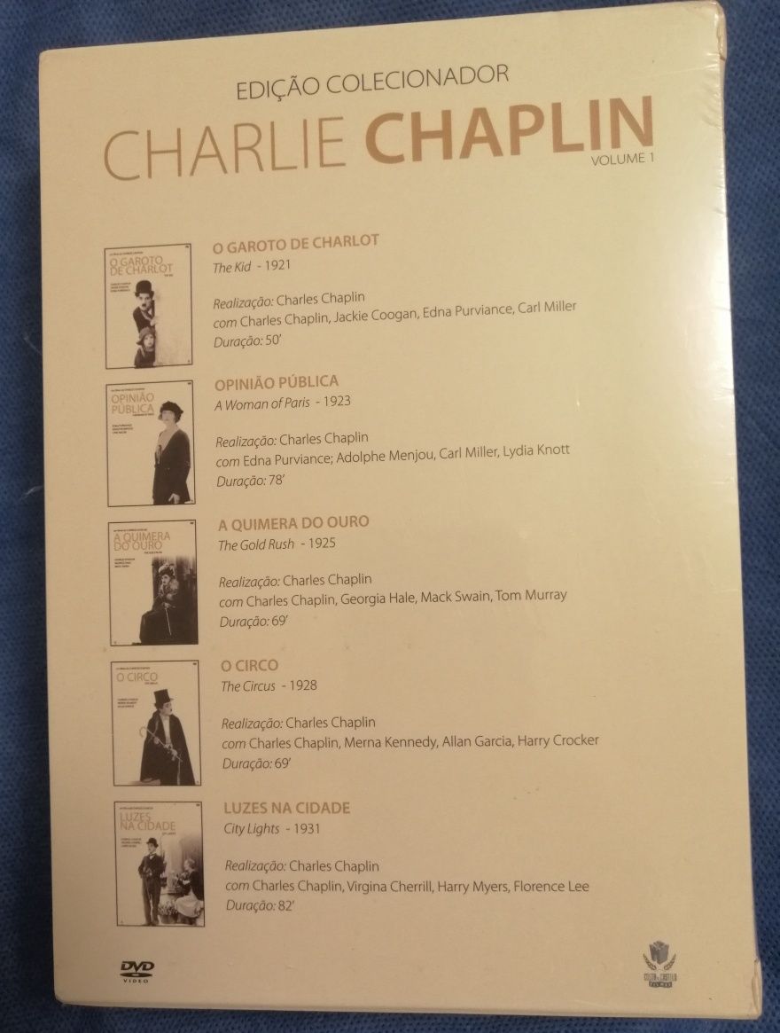 Charlie Chaplin - caixa coleccionador - selado- 5 dvds