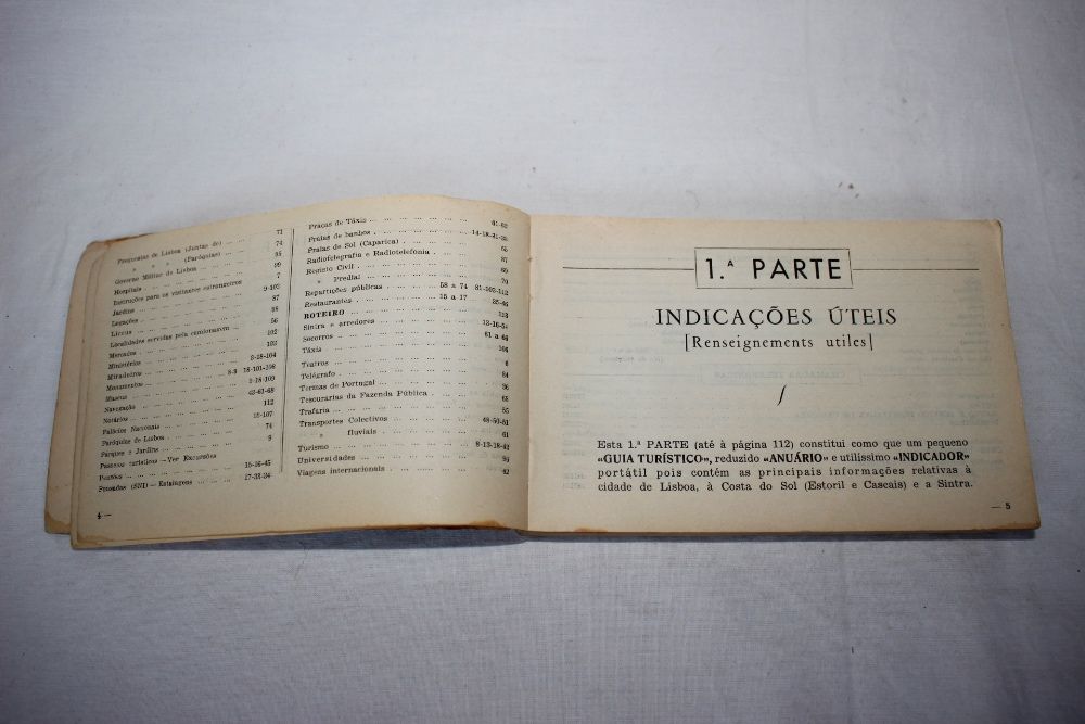 Planta esquemática Lisboa 1955 - Como conhecer Lisboa, Algés, Dafundo