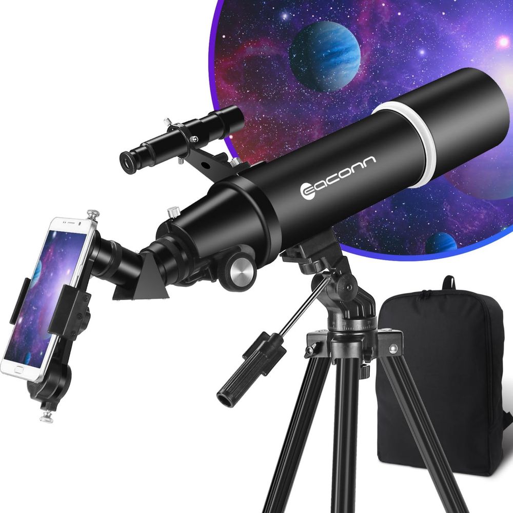 Teleskop astronomiczny dla dorosłych, 80 mm apertura 600 mm