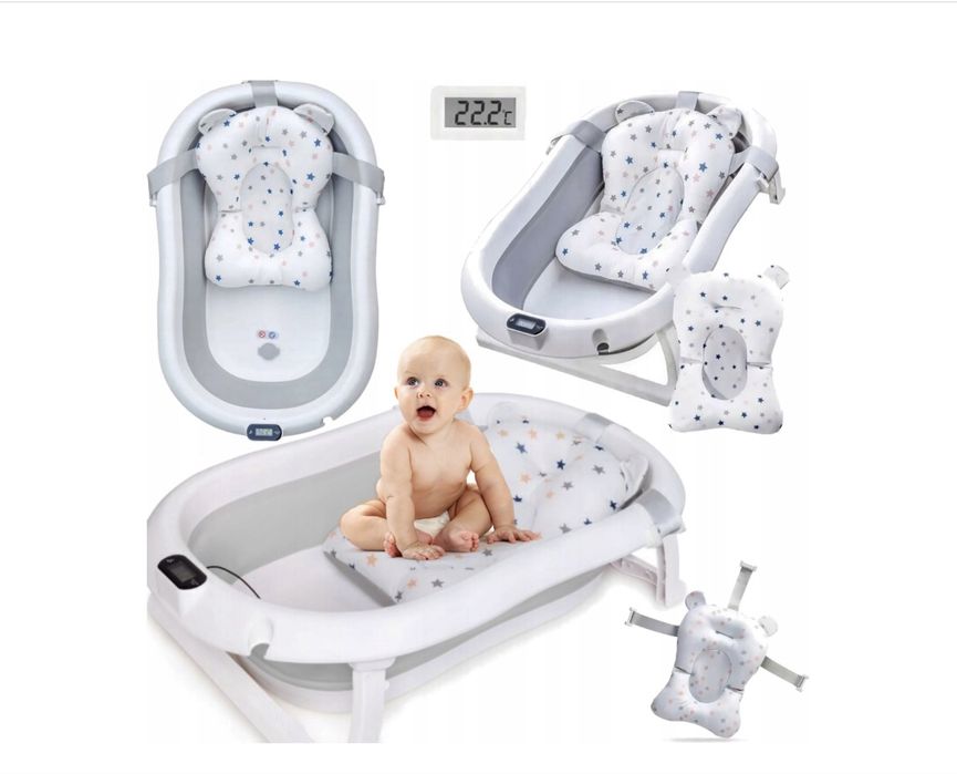 Wanienka składana silikonowa z termometrem