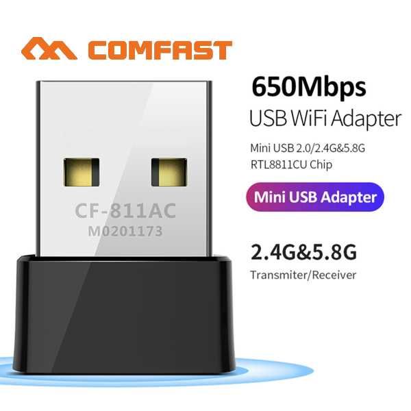 NOVA - COMFAST CF-811AC 802.11ac | Placa de Rede USB | Wireless | PC