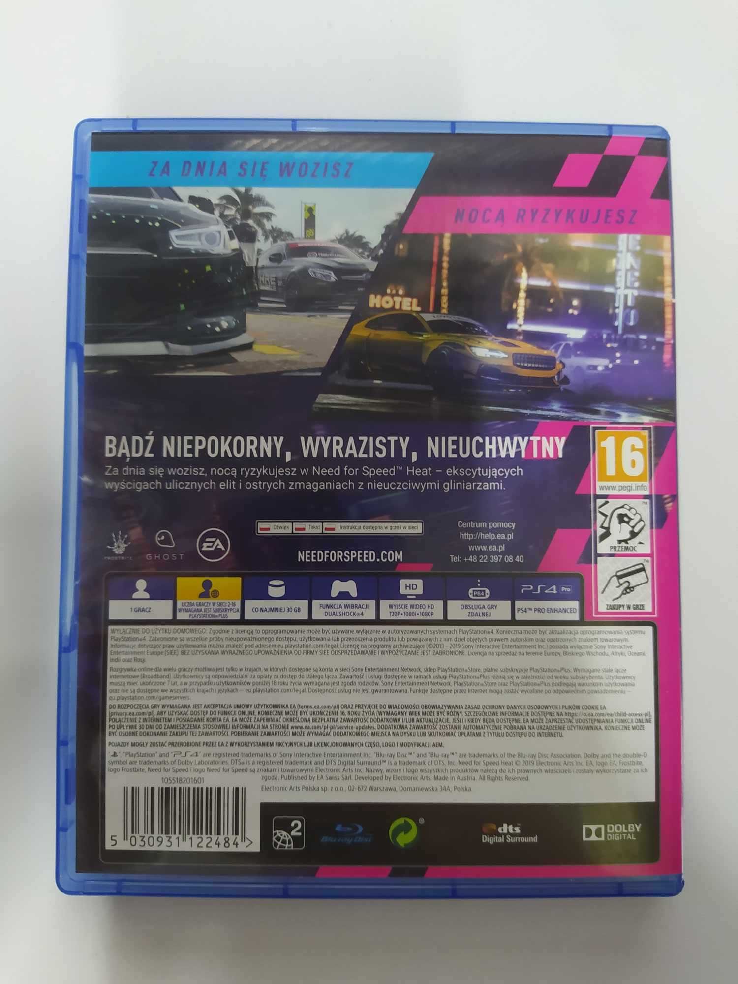Need for Speed Heat PS4 Polska wersja NFS Heat