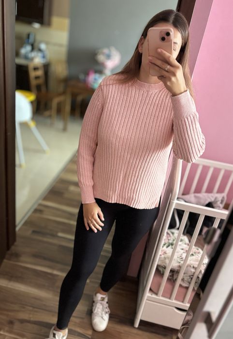 Sweter damski na wiosne jesien zime cieply mily 100% bawelna