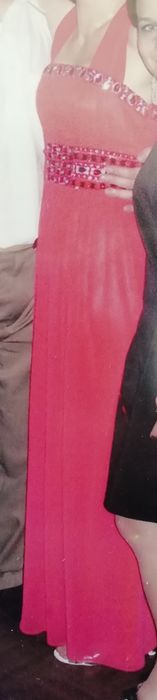 Sukienka Bicici r. S XS długa czerwona piękna suknia