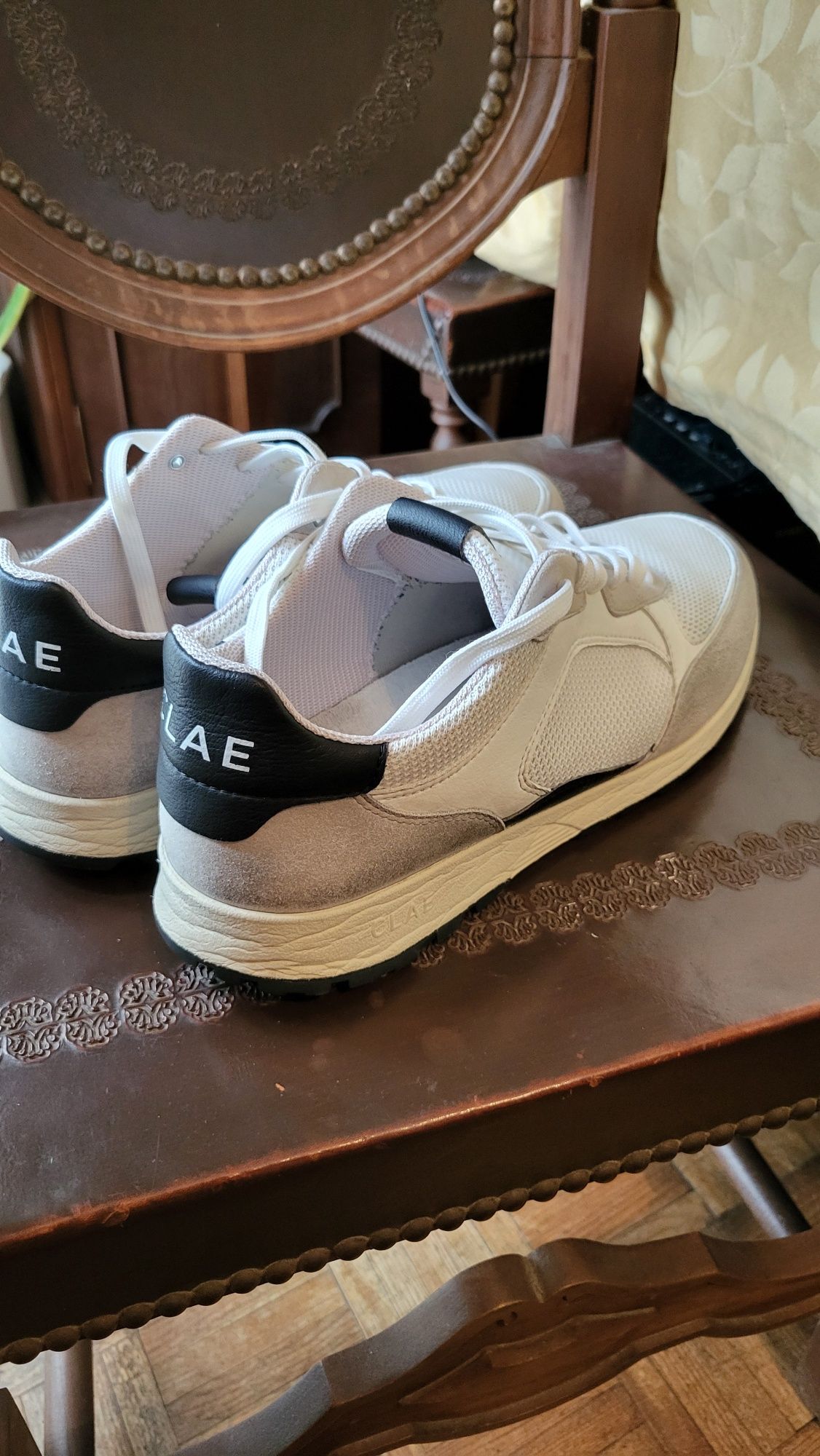 Sapatos Clae Microchip White Black 46