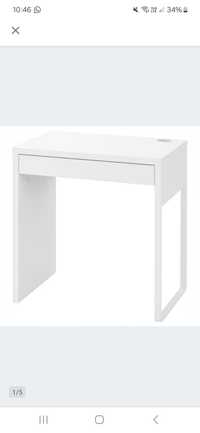 Biurko białe + krzesło IKEA