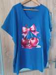 Wisienki duży t-shirt Zentex do 148 biust