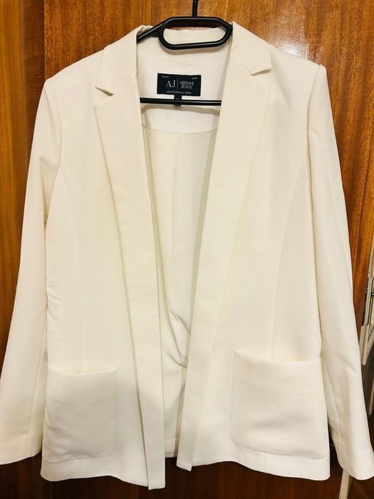 Biały żakiet Armani Jeans
