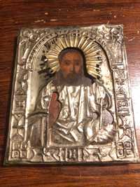 Stara Ikona Podkładnica Chrystus Pantokrator