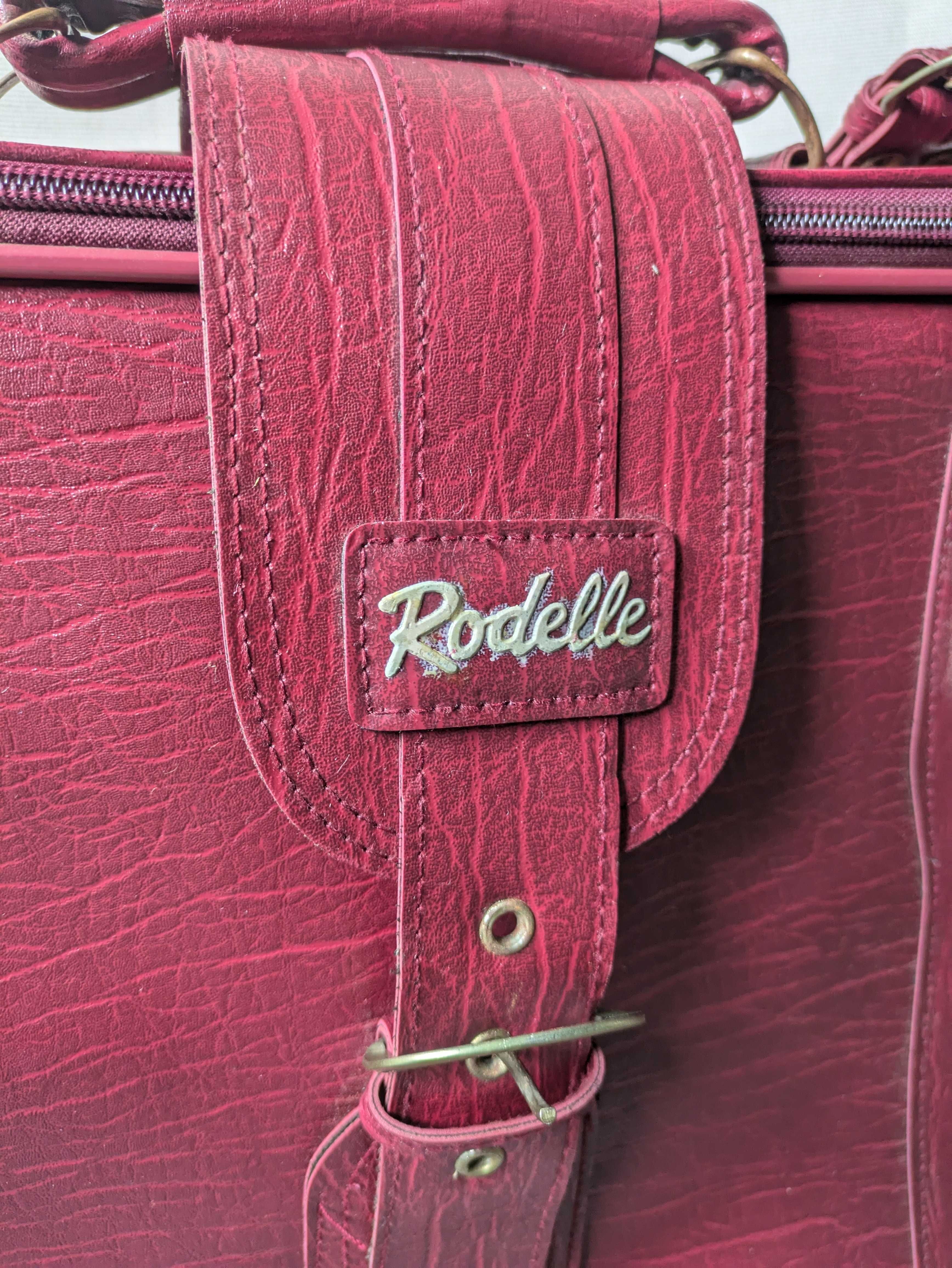 Vintage Rodelle Mala de Viagem c/ Rodas Vermelha