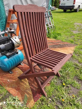 Krzesło ogrodowe drewniane stół ogrodowy drewniany