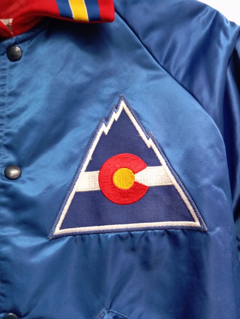 Kurtka bomberka NHL Colorado rockies z lat 70 80 vintage L
