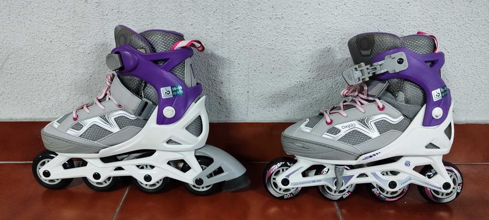 Patins em linha extensíveis - Decathlon (Oxelo)