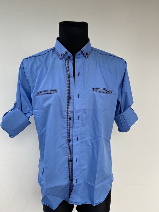 Koszula męska nowa XL(41) 176-182 wzrost niebieska długi rękaw