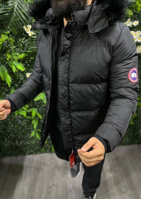 Armani Exchange черная мужская брендовая куртка пуховик