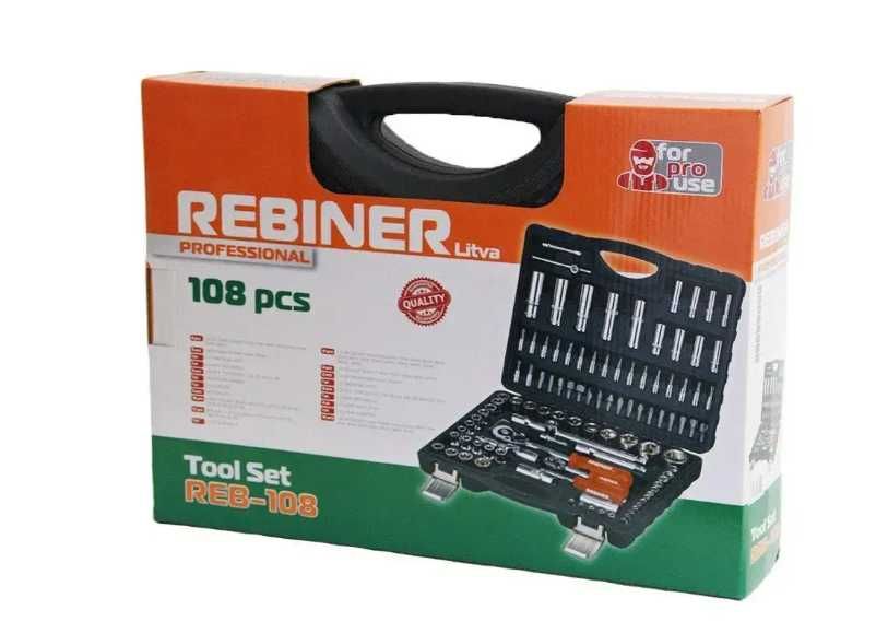 Комплект автомобільного інструменту Rebiner 108 од