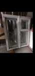 Okna skrzynkowe drewniane stare 2 szt 116x136