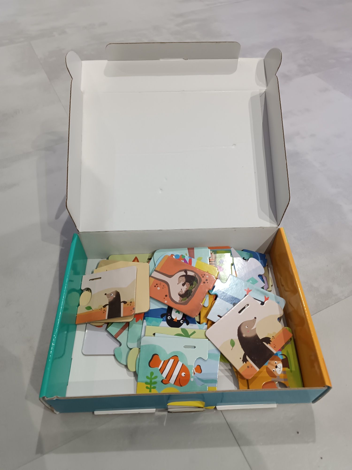 HEADU Gra logiczna edukacyjna puzzle układanki zwierzęta 2-5 LAT 36 EL