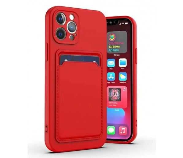 STOCK OFF - Capas em Silicone para iPhone com porta cartões