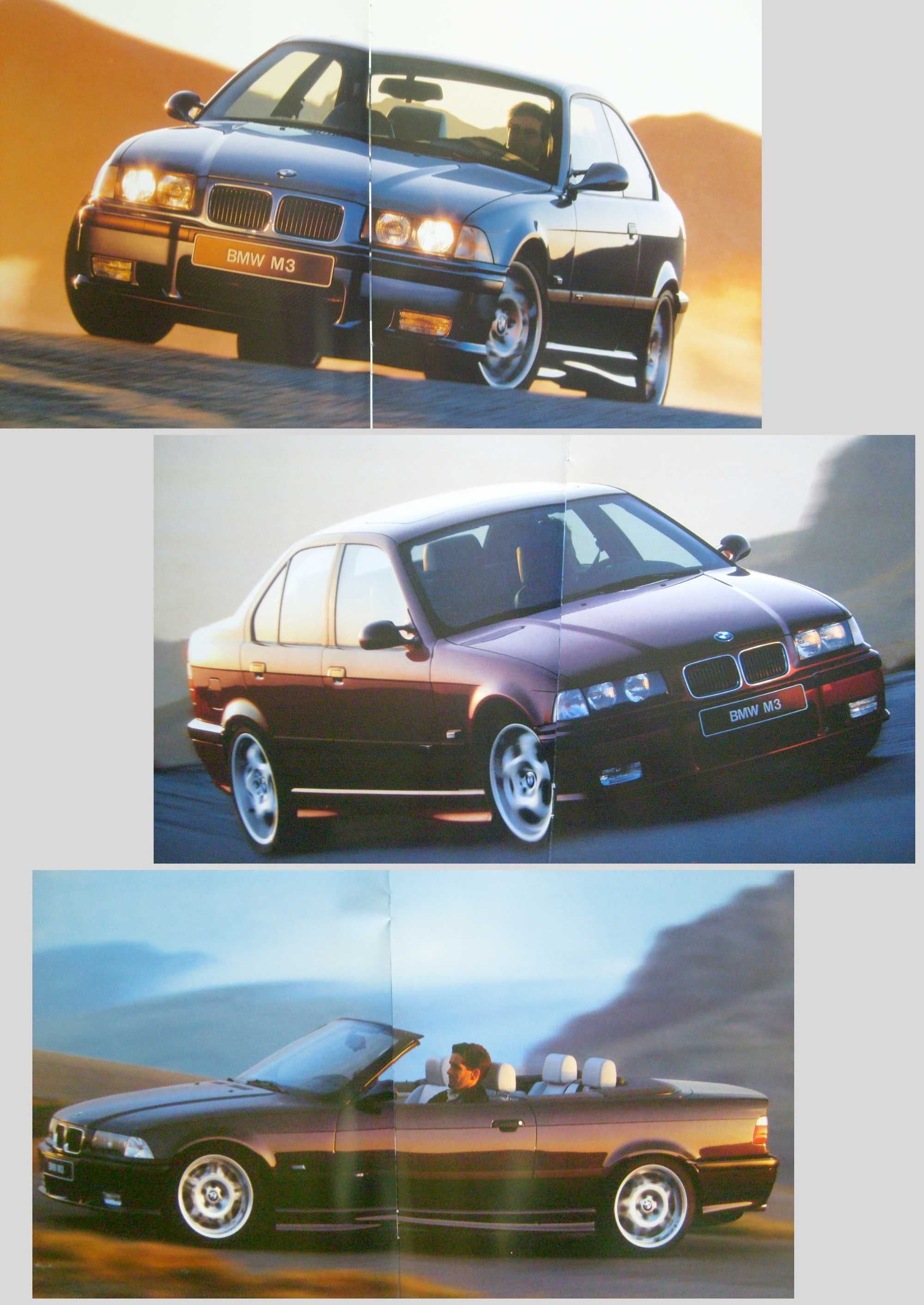 BMW M3 E36 Coupe Limousine Cabrio 1/96 * prospekt 30 str., stan BDB