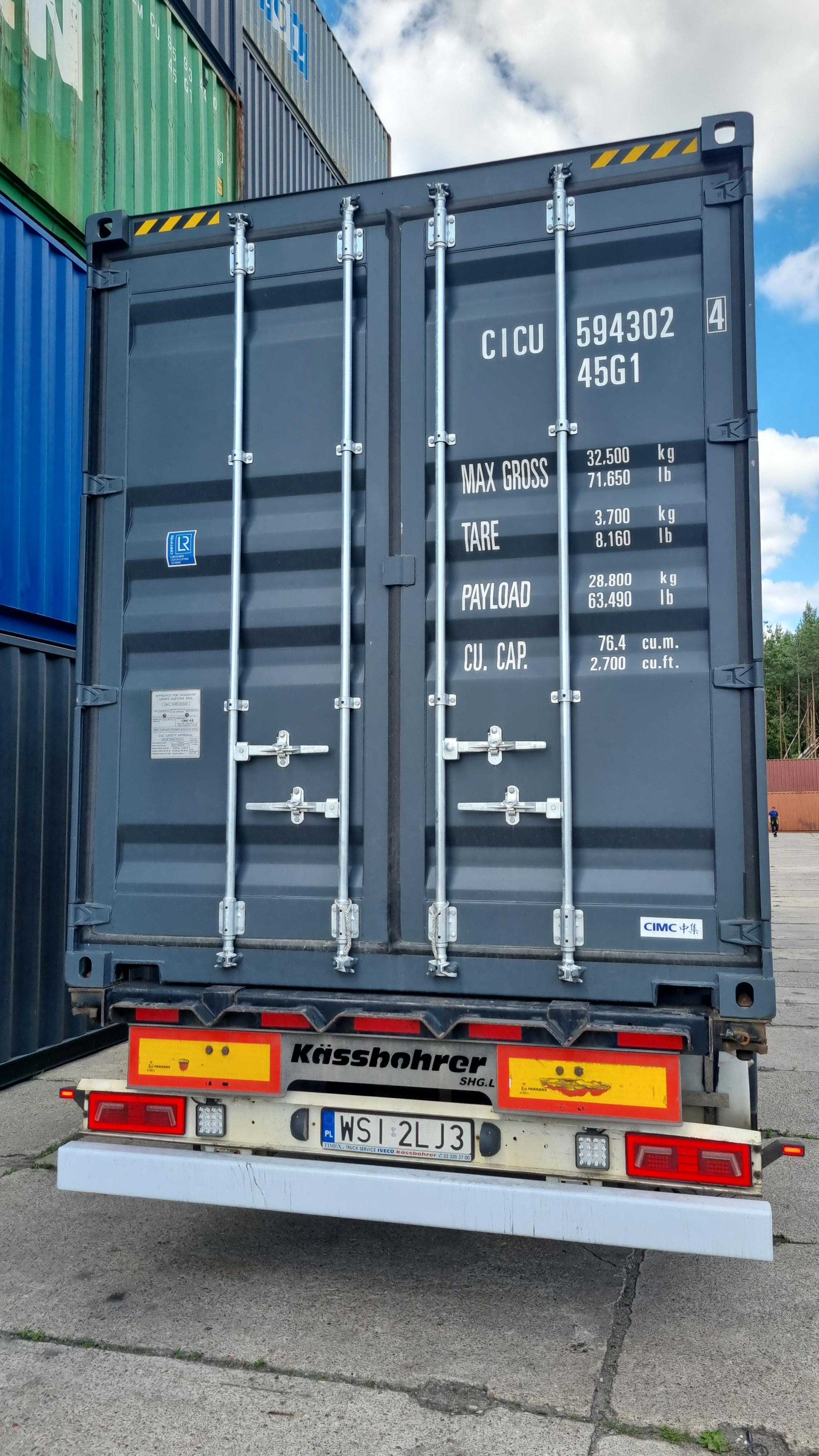 Nowy Kontener 40'HC - 12 m morski magazyn