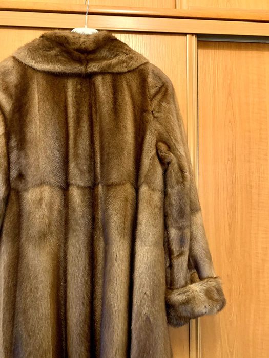 Piękne, długie futro z norek 40/42