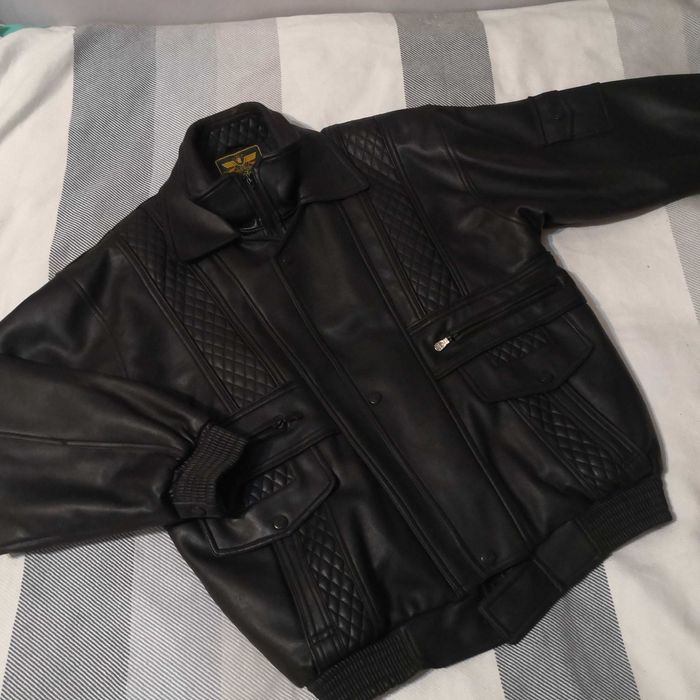 Kurtka skórzana Męska skóra rozm. XL UNIKAT OLDSCHOOL JAK NOWA
