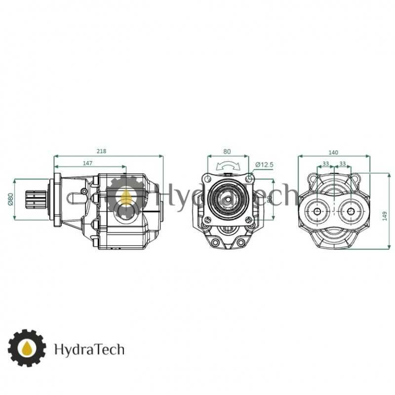 Гідравлічний шестерний насос HYVA 82 L, ISO (4 болти)