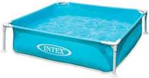 Intex - mini basen stelażowy - Niebieski 122 x 122 cm x 30cm