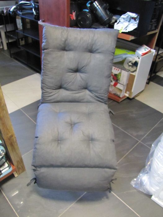 Poduszka nakładka na leżak 195 x 49 cm ciemnoszary