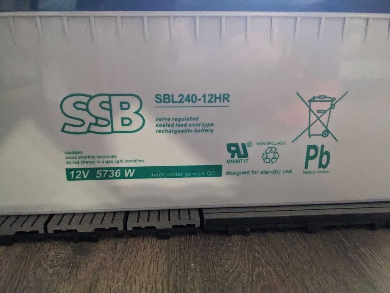 Акумулятор гелевий SSB SBL240-12HR | 220 AH 12V AMG
