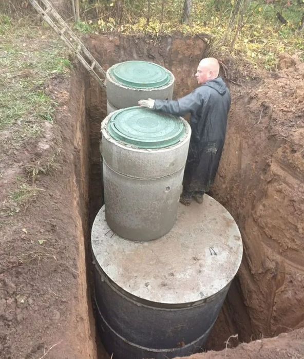 Армований септик с бетону, каналізація, вигрібна яма без ризиків(Ф200)
