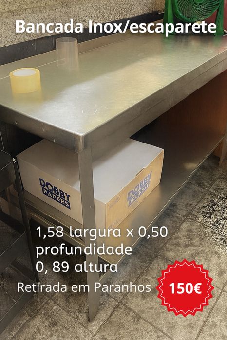 Bancada de inox/ escaparete Paranhos